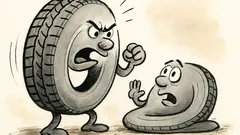 Blague : Deux pneus commencent à se disputer...